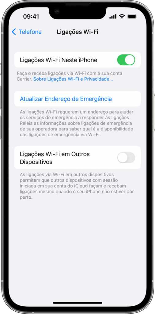 iphone ligacoes wifi - DT Network