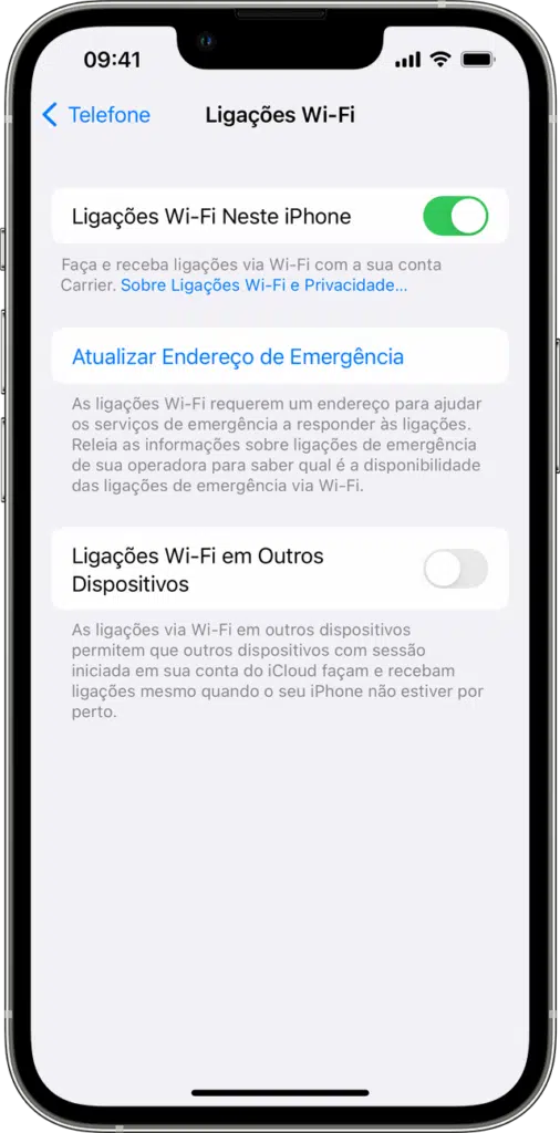 iphone ligacoes wifi - DT Network