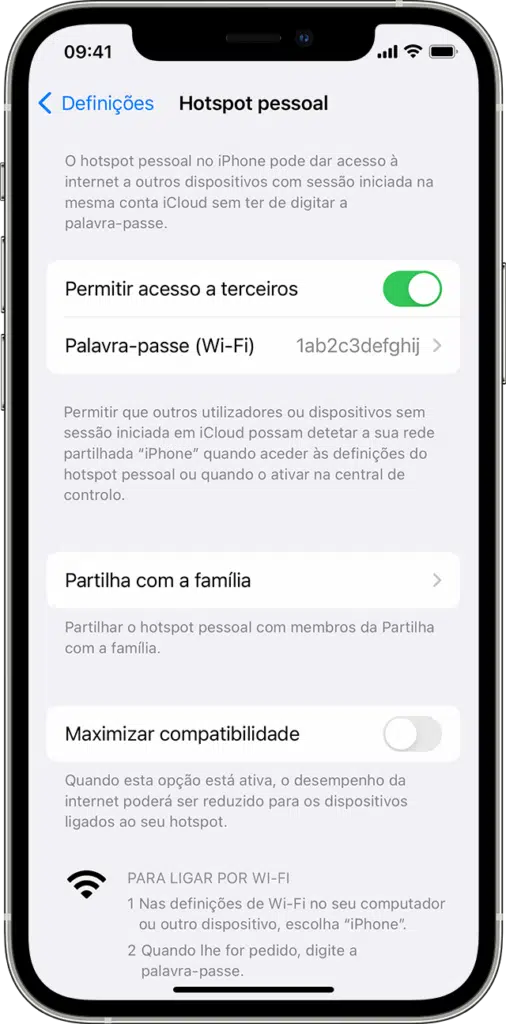 ativar hotspot ios - DT Network