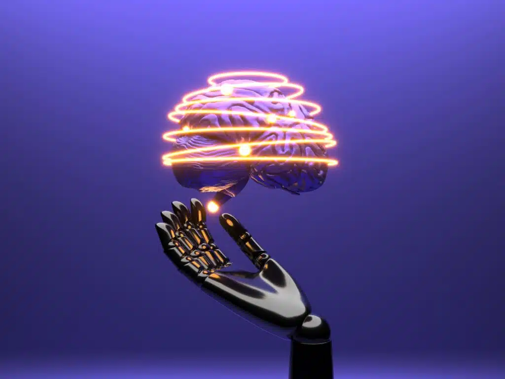 ai cloud concept with robot arm - DT Network