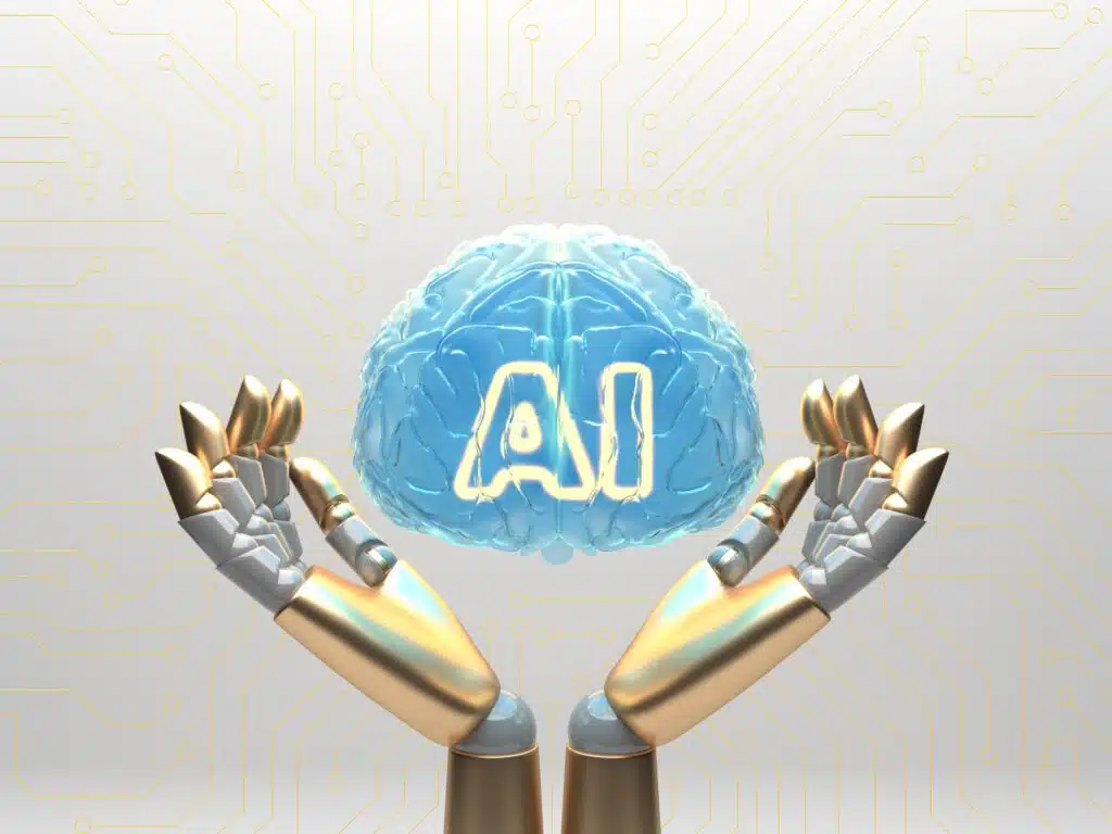 ai cloud concept with robot arms - DT Network
