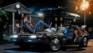 back to the future marty mcfly art delorean dmc 12 car - DT Network