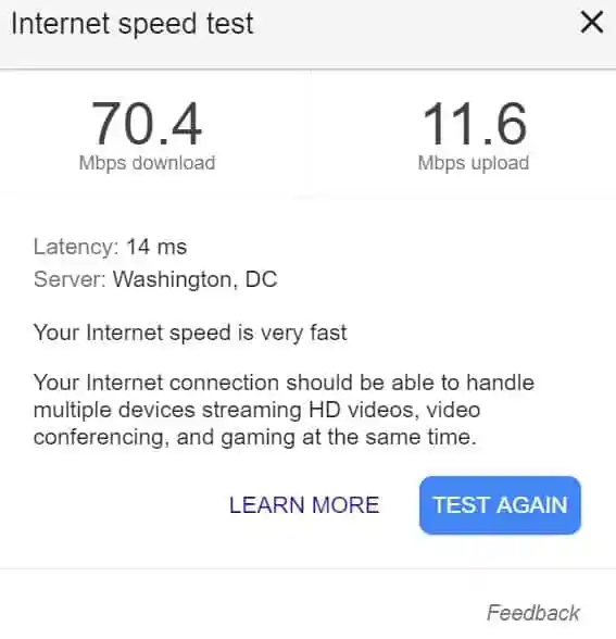 speed test - DT Network