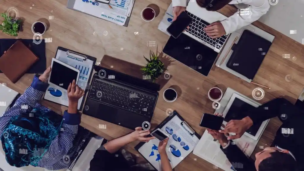 conceptual vision business people corporate staff meeting - DT Network